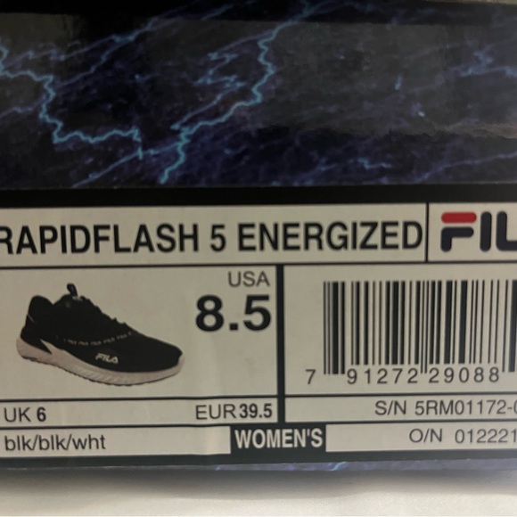 BNIB FILA WOMENS RAPIDFLASH 5 ENERGIZED SNEAKERS - Picture 10 of 11